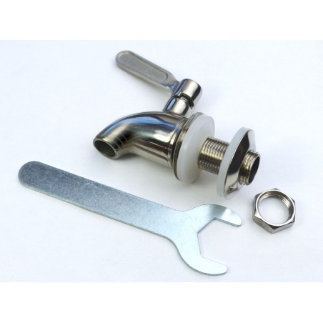 Robinet inox pour fontaine en terre cuite avec sa clé de montage Robinet inox pour fontaine en terre cuite avec sa clé de montage